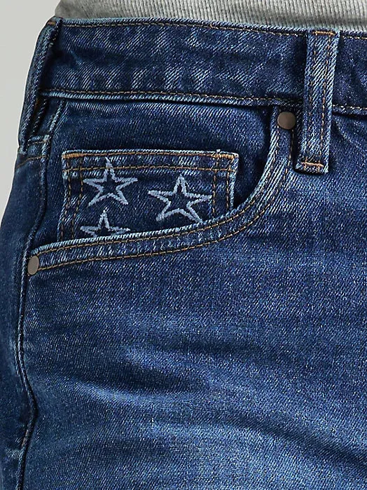 Wrangler Retro Women's Bailey High Rise Star Patch Short in Lynn