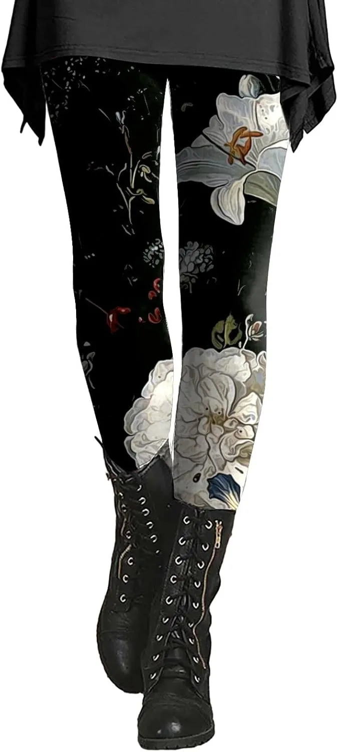 Xs Leggings for Women Petite High Waisted Printed Yoga Pants Women Tummy Control Pants