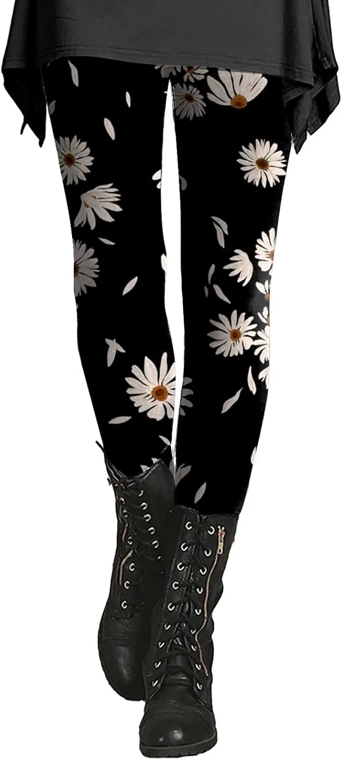 Xs Leggings for Women Petite High Waisted Printed Yoga Pants Women Tummy Control Pants