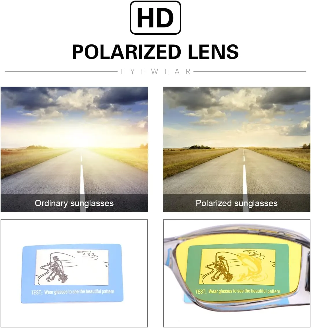 YIMI Wrap Around Fashion Sunglasses Polarized Lens Wear Over Prescription Glasses Fit Over Regular Eyeglasses UV Protection