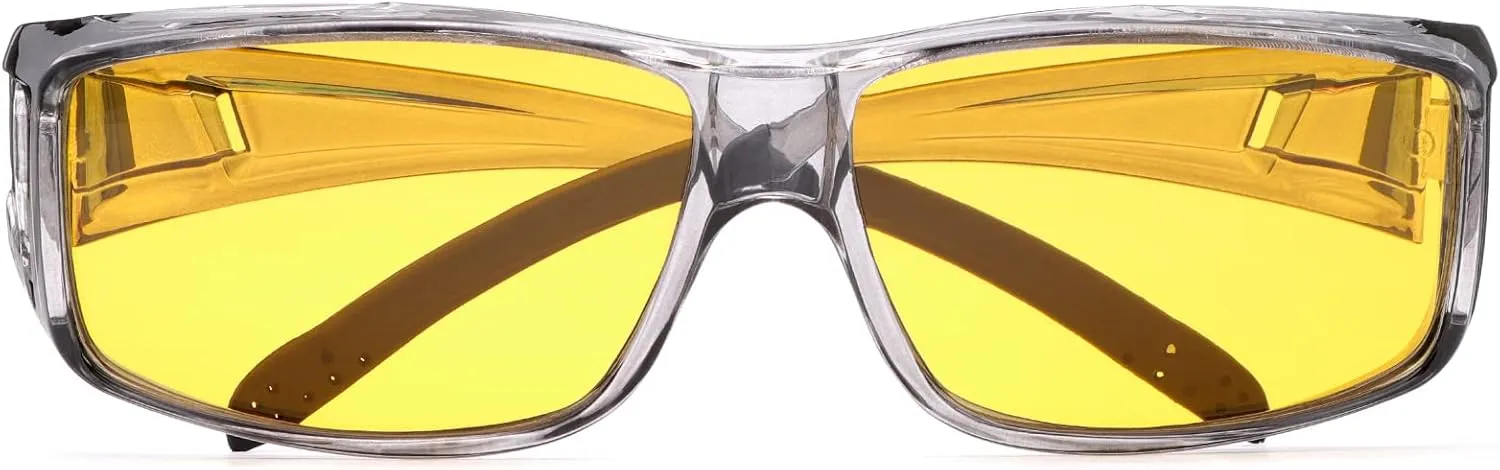 YIMI Wrap Around Fashion Sunglasses Polarized Lens Wear Over Prescription Glasses Fit Over Regular Eyeglasses UV Protection