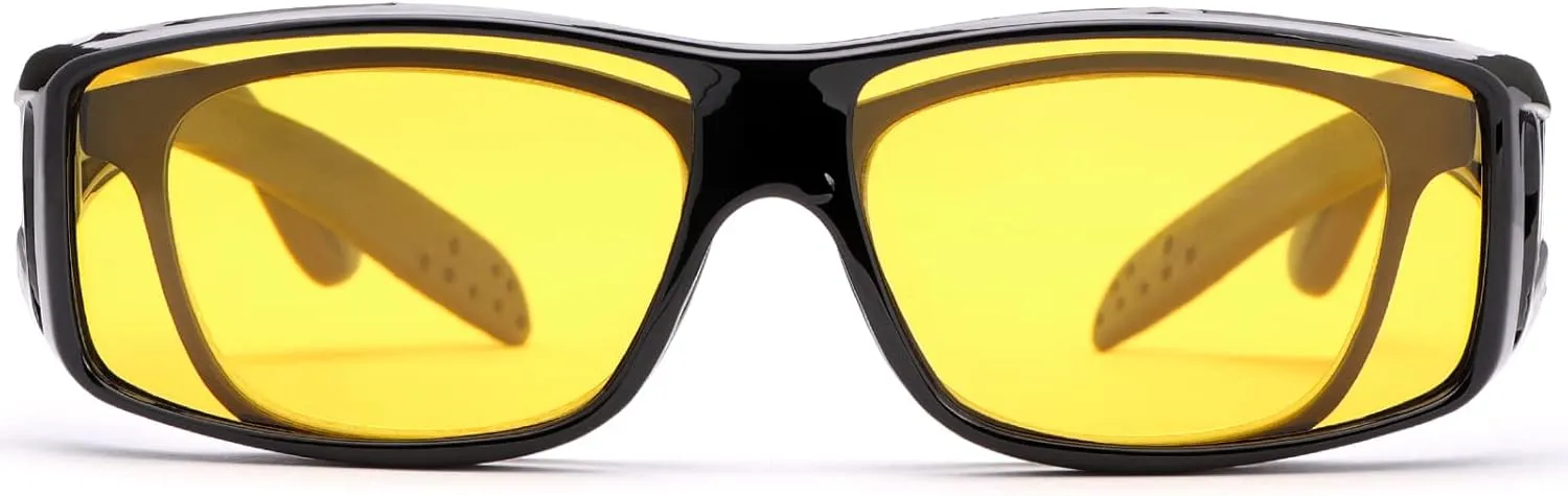 YIMI Wrap Around Fashion Sunglasses Polarized Lens Wear Over Prescription Glasses Fit Over Regular Eyeglasses UV Protection