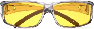 YIMI Wrap Around Fashion Sunglasses Polarized Lens Wear Over Prescription Glasses Fit Over Regular Eyeglasses UV Protection